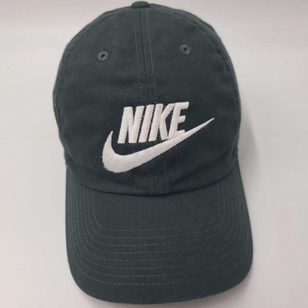Nike Hat Strapback Forest Green White Swoosh Logo Heritage86 Casual Sports Men